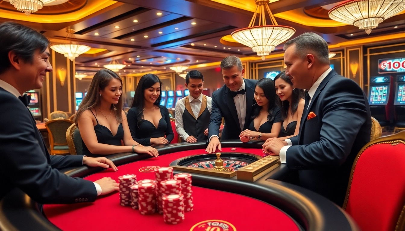 Players engaging in a thrilling game at tg88 casino, showcasing poker chips and excitement.