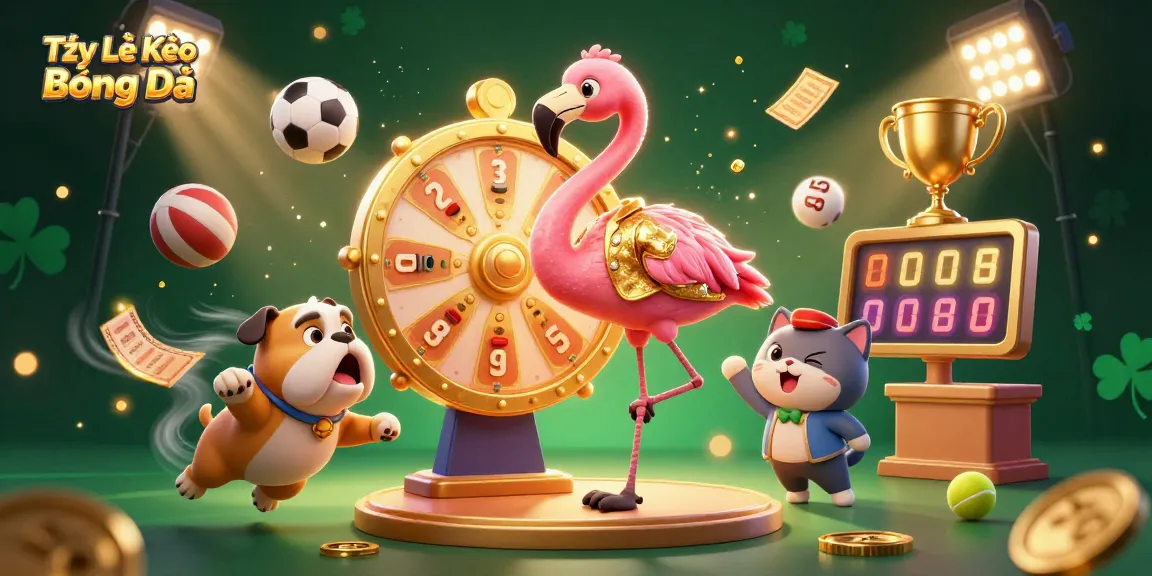 Engage in the excitement of Tỷ Lệ Kèo Bóng Đá as the game show host reveals thrilling prizes amidst a sports betting scene.