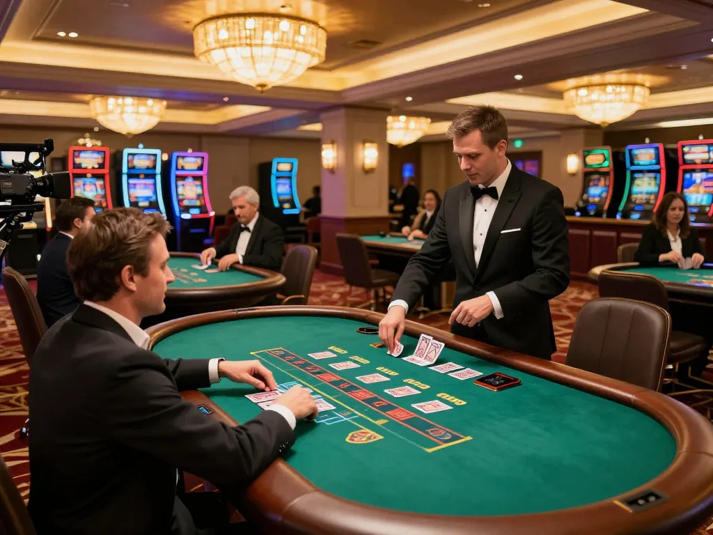 tr88 players engaging in exciting blackjack gameplay at a luxurious casino table