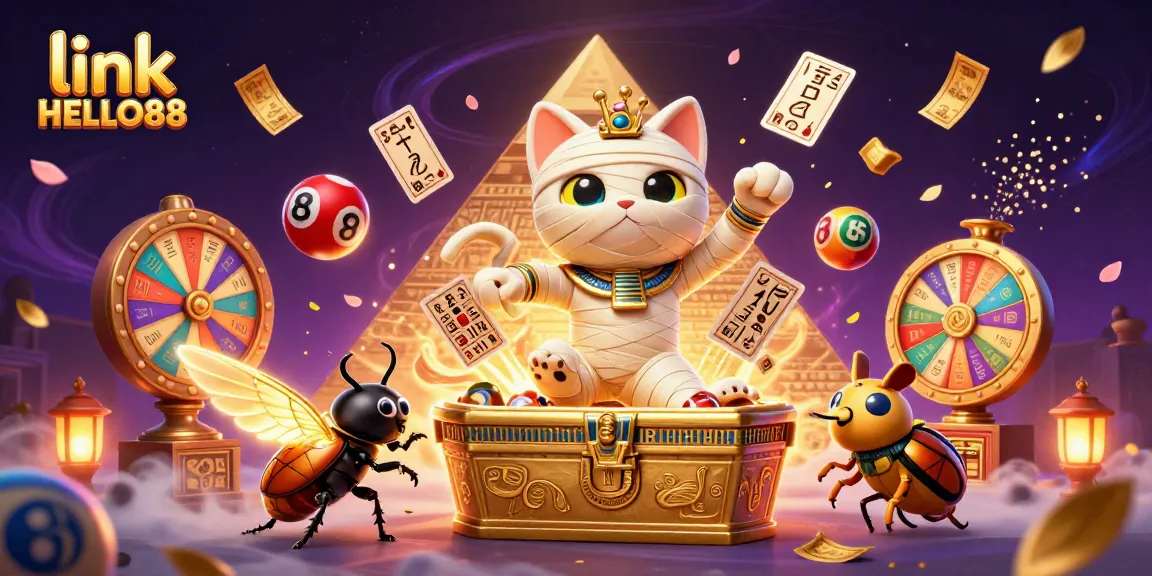 Experience the excitement of link HELLO88 in a vibrant pyramid casino atmosphere.