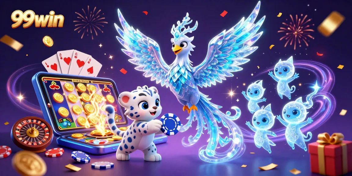 Engage with thrilling casino action in 99win, featuring vibrant slot games and vibrant characters.