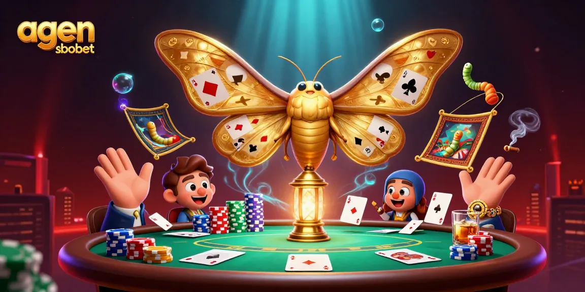 Experience thrilling bets with agen sbobet in a vibrant casino scene featuring poker elements.