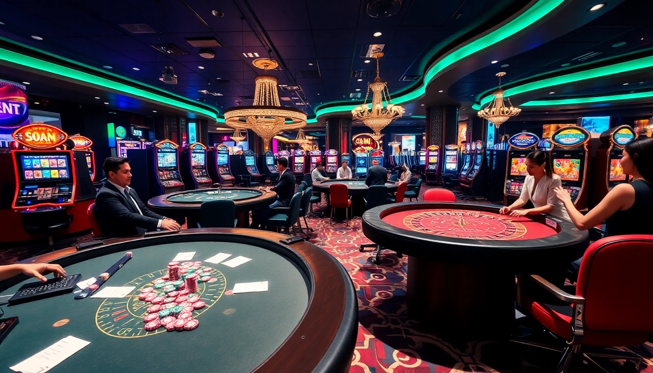 Excited players enjoying a thrilling moment at https://xx88.promo/ poker tables, showcasing luxury and engagement.