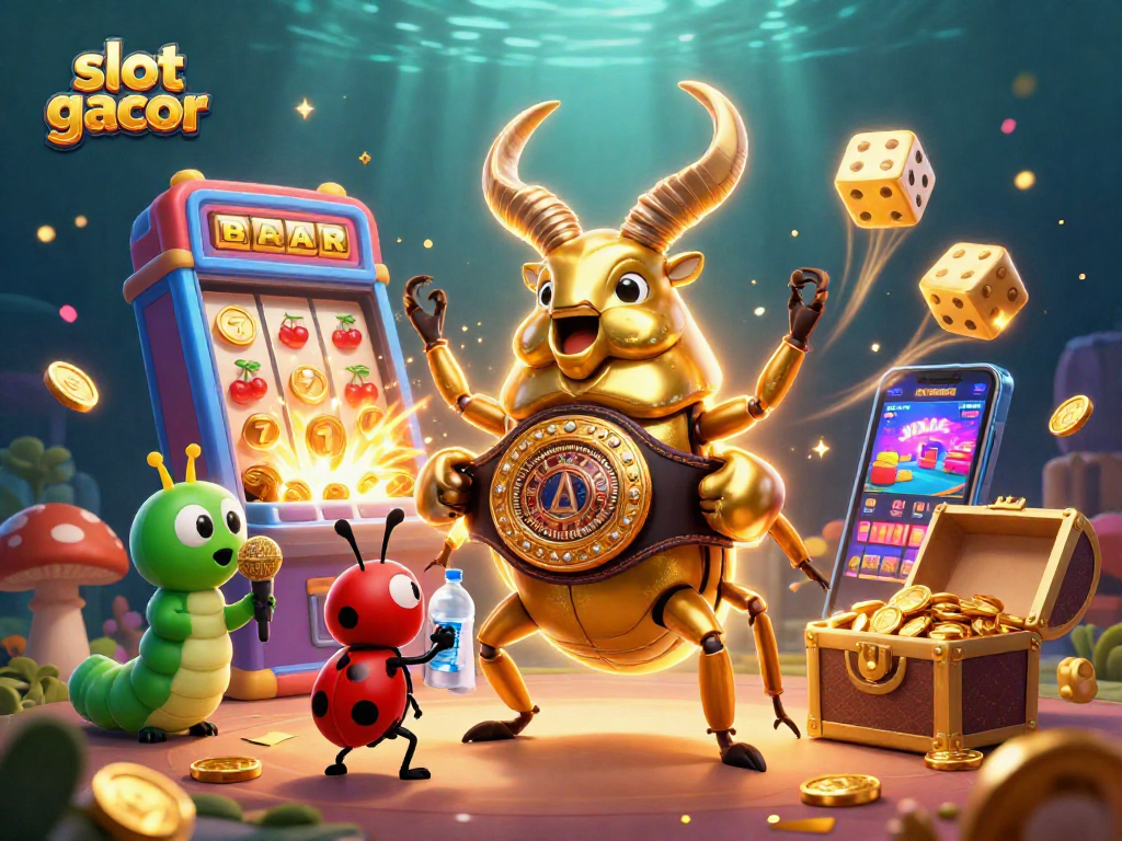 Experience over-the-top fun with slot gacor as golden beetles and jackpot machines collide!
