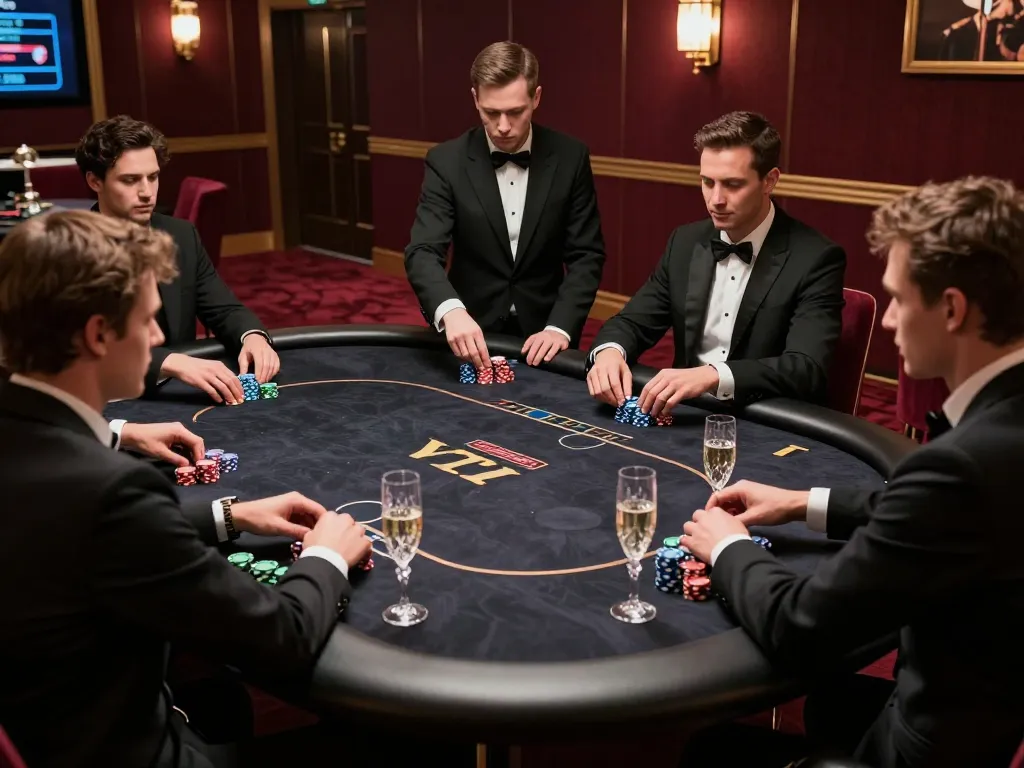 Engaged players at 88 Club's VIP gaming area strategically placing bets