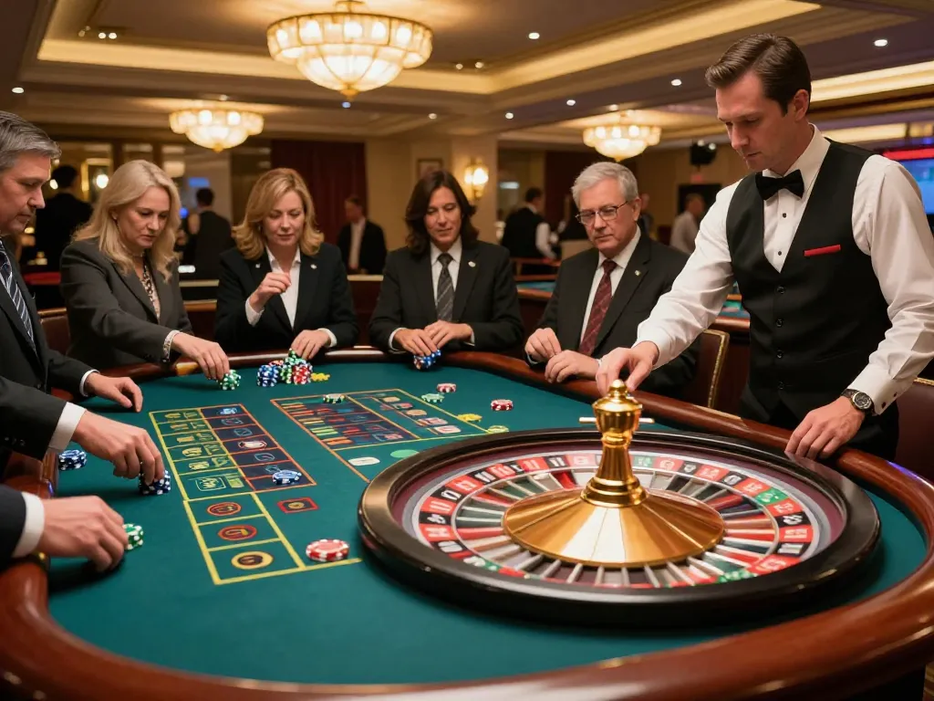 Experience the excitement of 33win roulette betting with players engaged at the table.