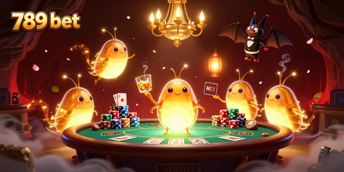 Experience thrilling gameplay with 789 bet in a vibrant casino scene featuring glowworms lighting up the action.