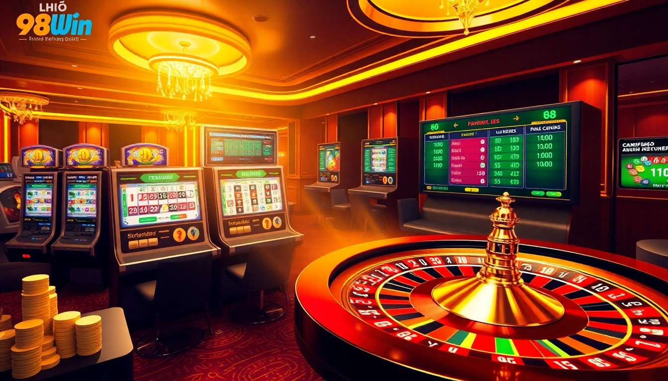 Lô đề 98win gamblers strategizing bets in a vibrant online casino interface.