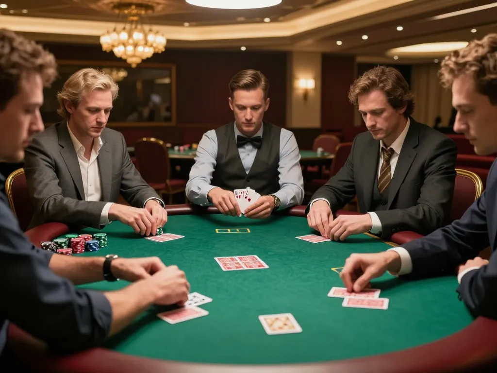Experience thrilling moments as players strategize in poker while engaging with link vào nk88 for online gaming excitement.