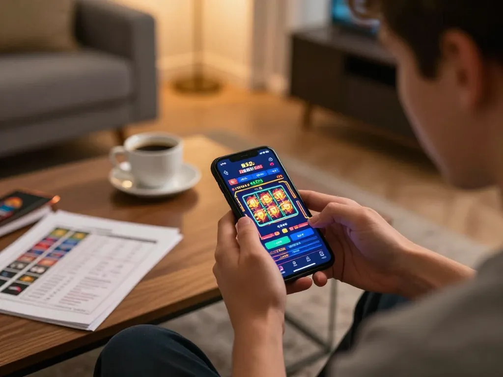 B52 Club app engagingly displayed on smartphone during mobile gaming session, emphasizing strategy and excitement.