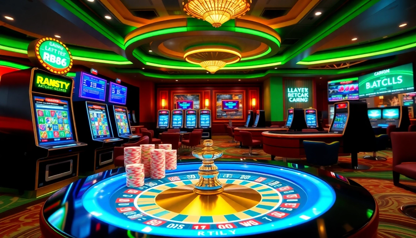 Engage in thrilling gambling at https://rr88c.pro/ with vibrant slot machines and roulette wheels.