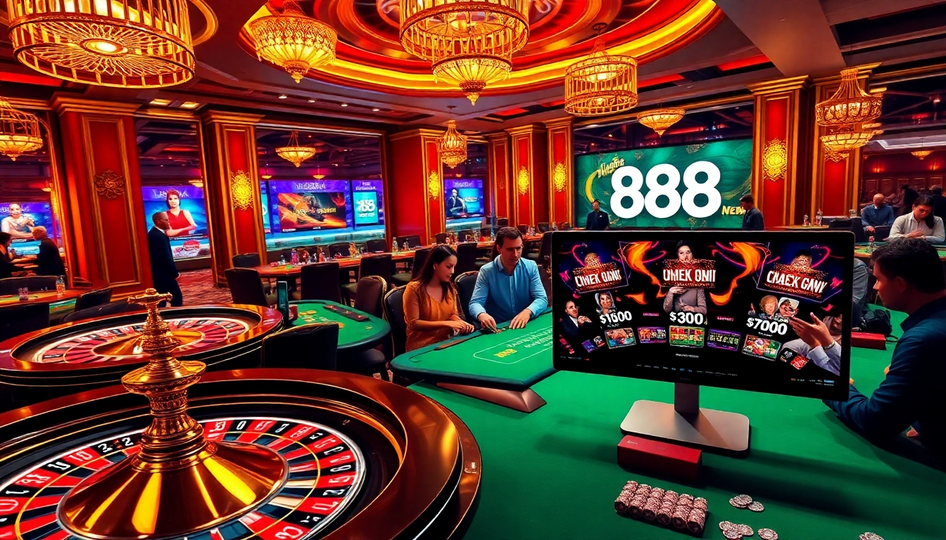 Play exciting games at nhà cái 888new within a luxurious casino environment.