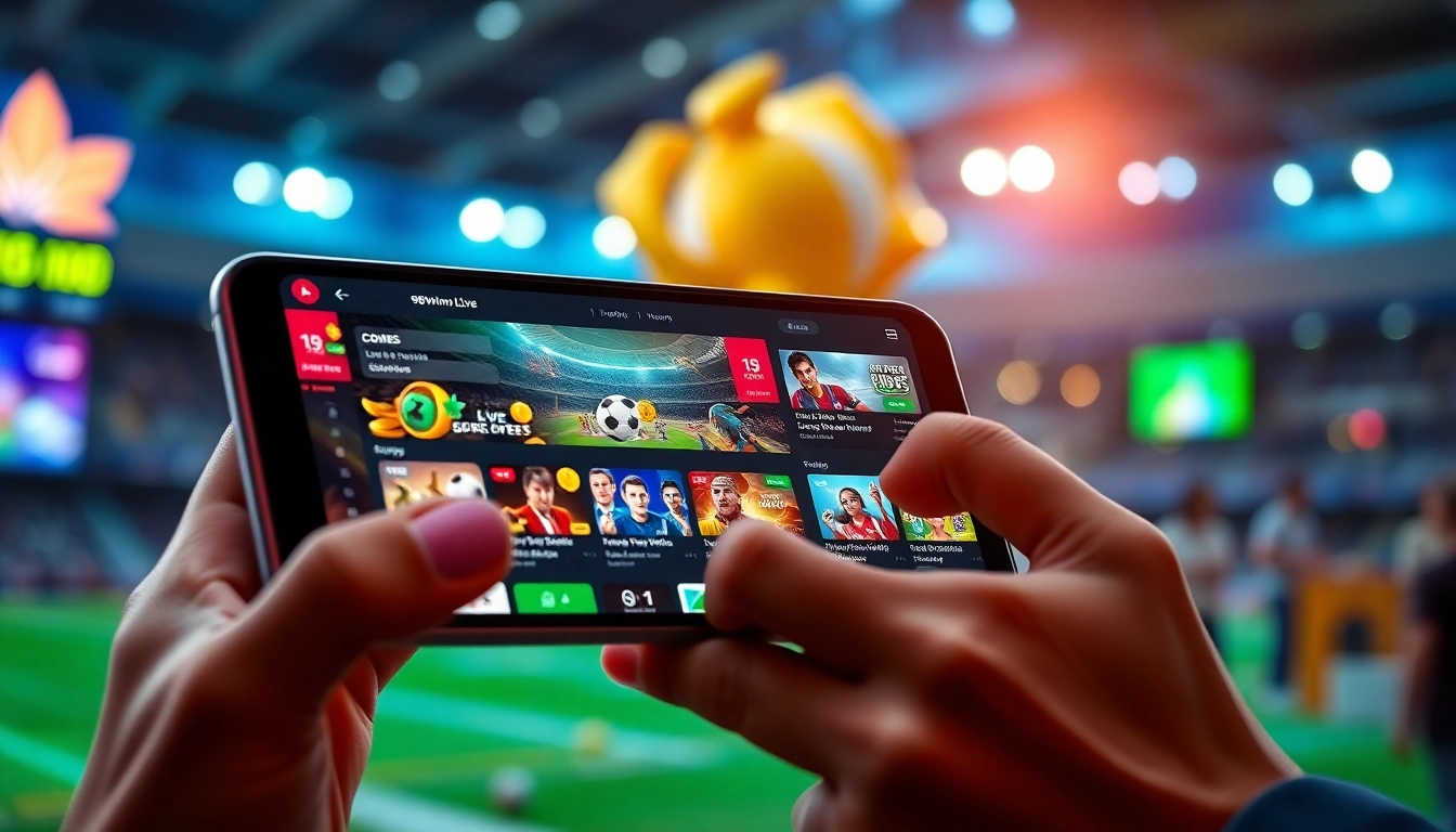 Engaging app interface of 98winwin.live featuring sports betting options and vibrant game icons.