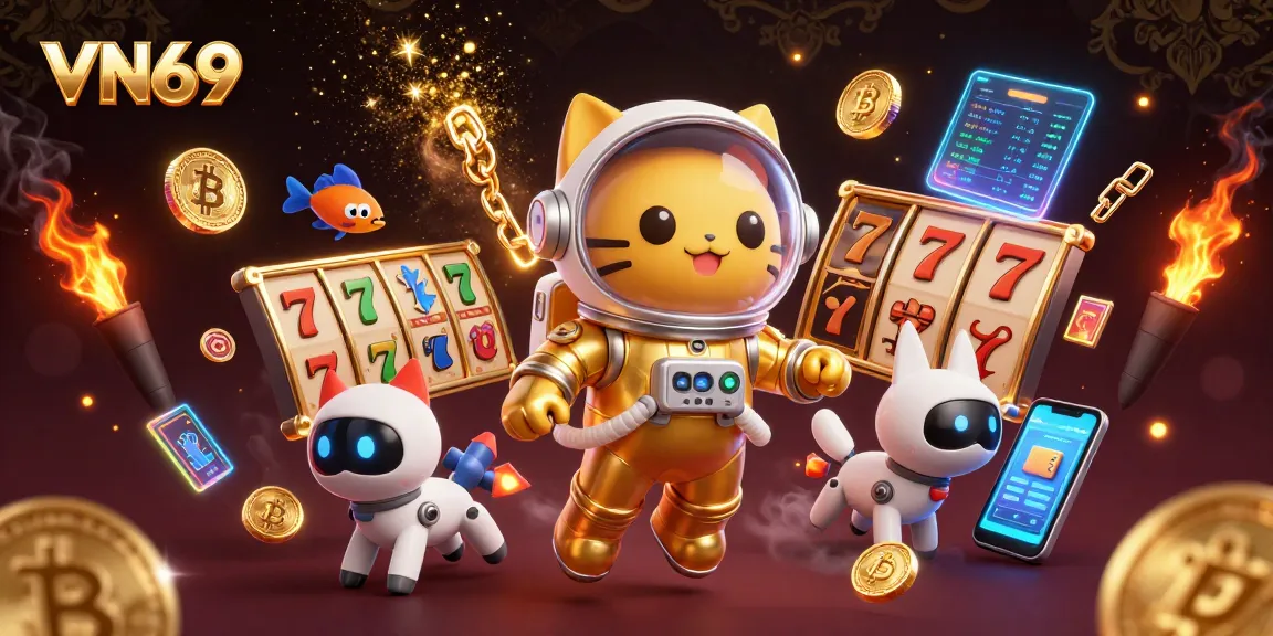 Experience thrilling gameplay with VN69 while spinning slot reels and winning jackpots.