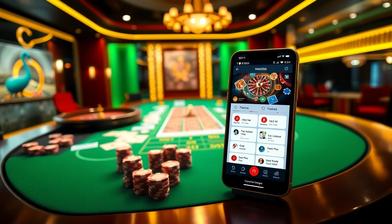 Experience the excitement of the 88XX app featuring a dynamic casino scene.