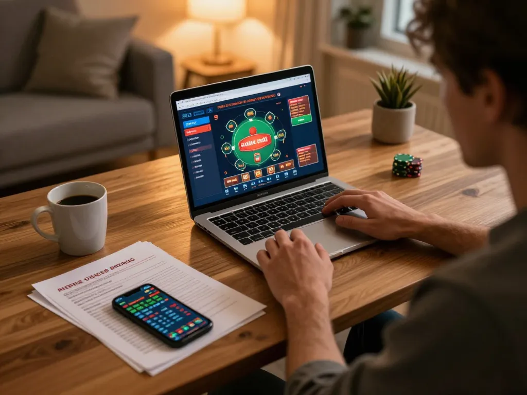 Engaging online casino gameplay scene highlighting responsible gambling with transporthydraulics focus