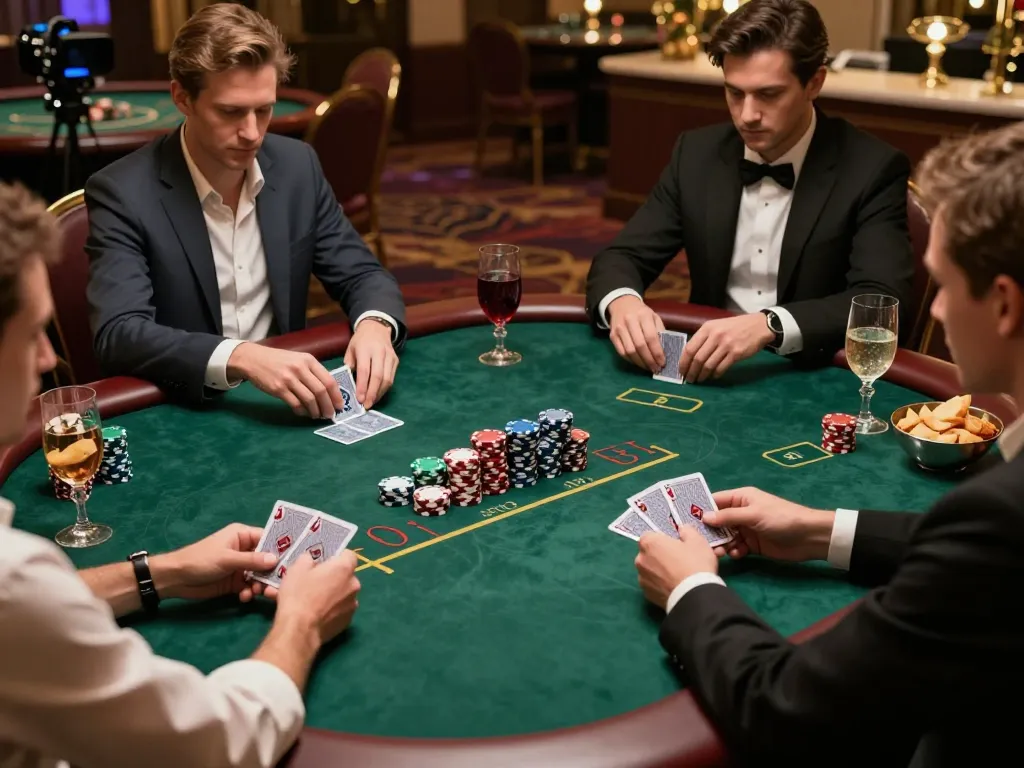 High-stakes poker game at 89bet com casino with players engaged in strategy.