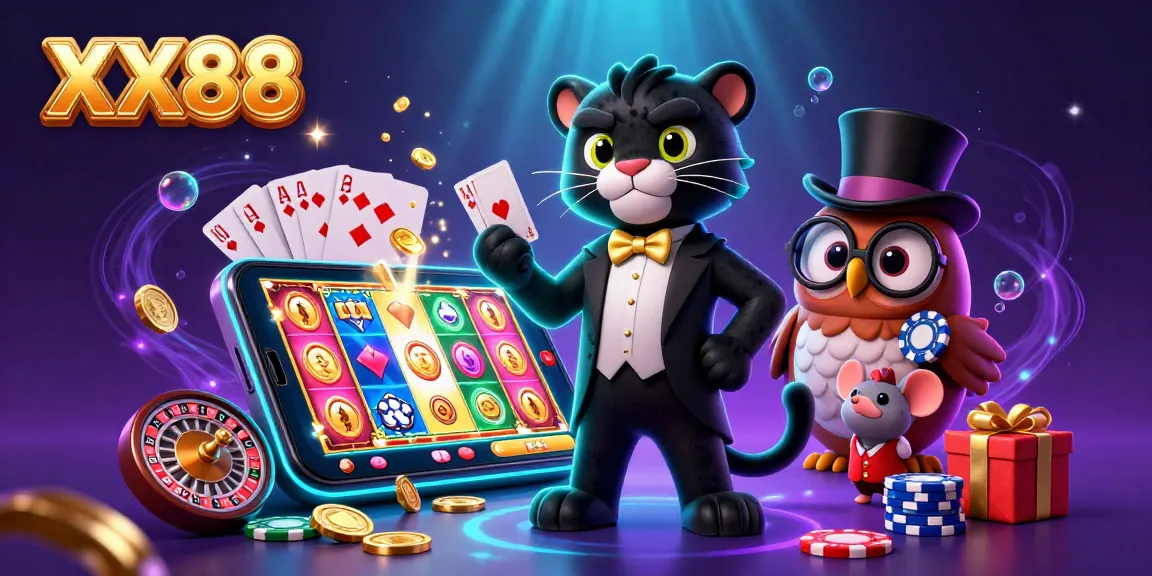 Experience the thrill with XX88's engaging characters, vibrant casino elements, and captivating game visuals.