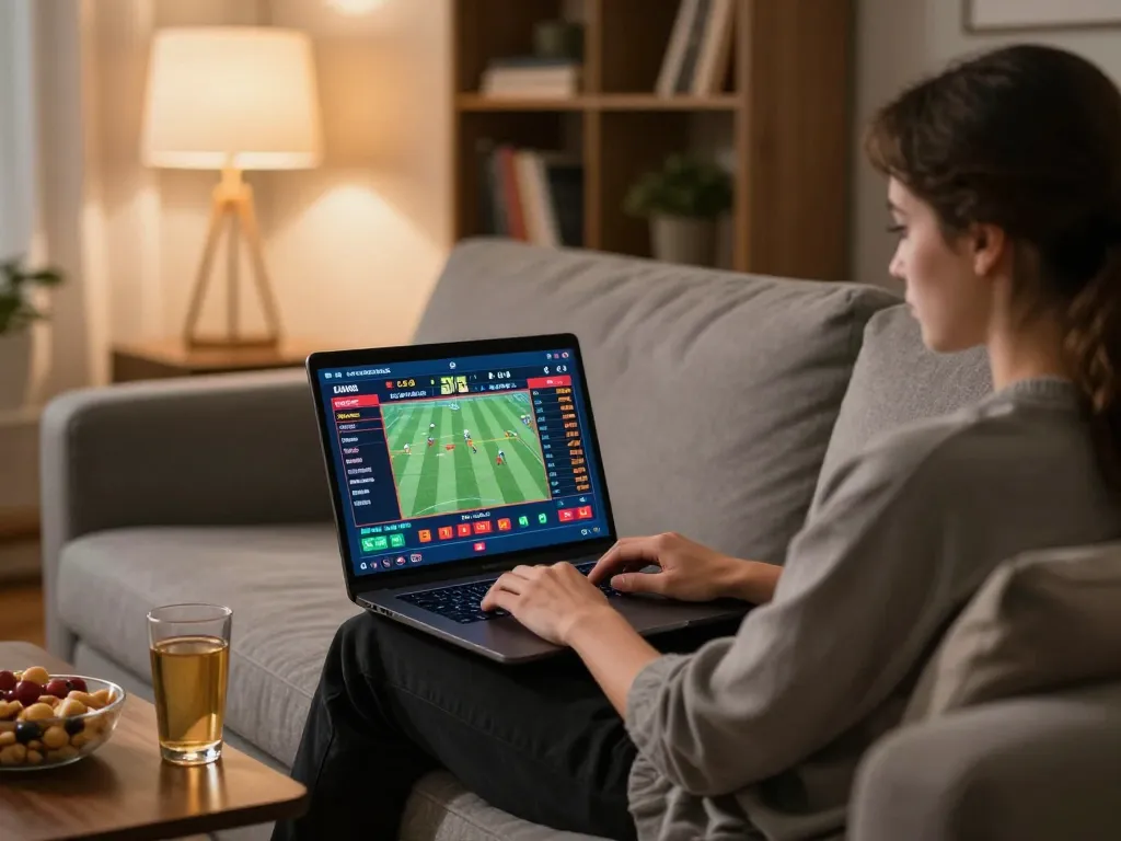 Gameplay on https://ee888.sa.com/ with active sports betting interface and cozy home setup.