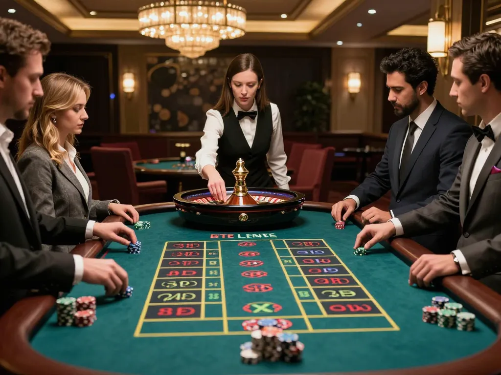 Players engaging at a roulette table while experiencing the excitement of uu88 casino.