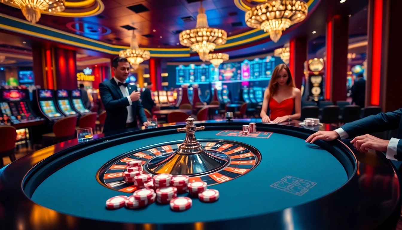 Experience thrilling gameplay at http://go88hv.com/ with vibrant roulette and colorful poker chips.