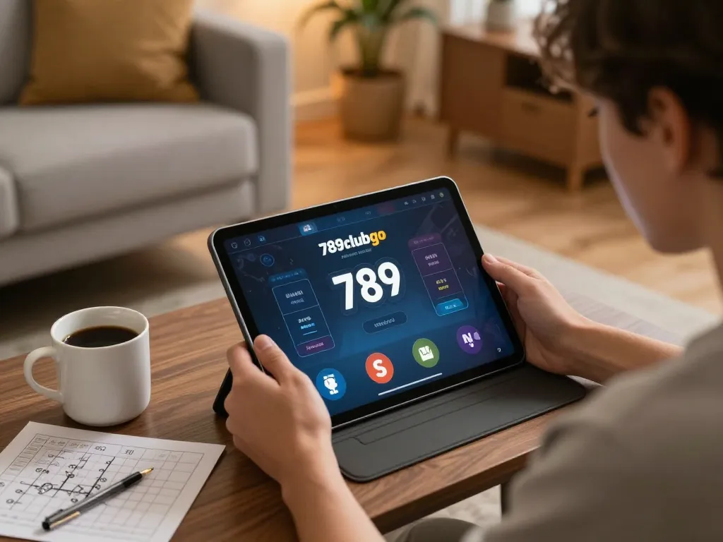 Enjoying gaming sessions on the 789clubgo app in a cozy home atmosphere with a focus on strategic play.