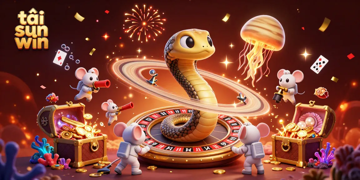 Spin the roulette with tải sun win amidst bounty and celebration in a rich, colorful 3D scene.