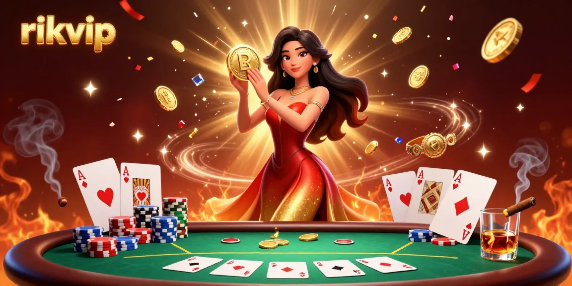 Win big with RIKVIP in this exciting casino scene featuring stunning visuals and an array of games.