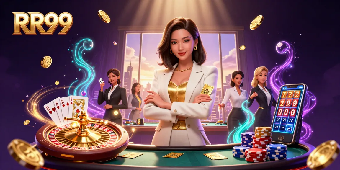 Experience winning strategies with RR99 in this vibrant casino scene.