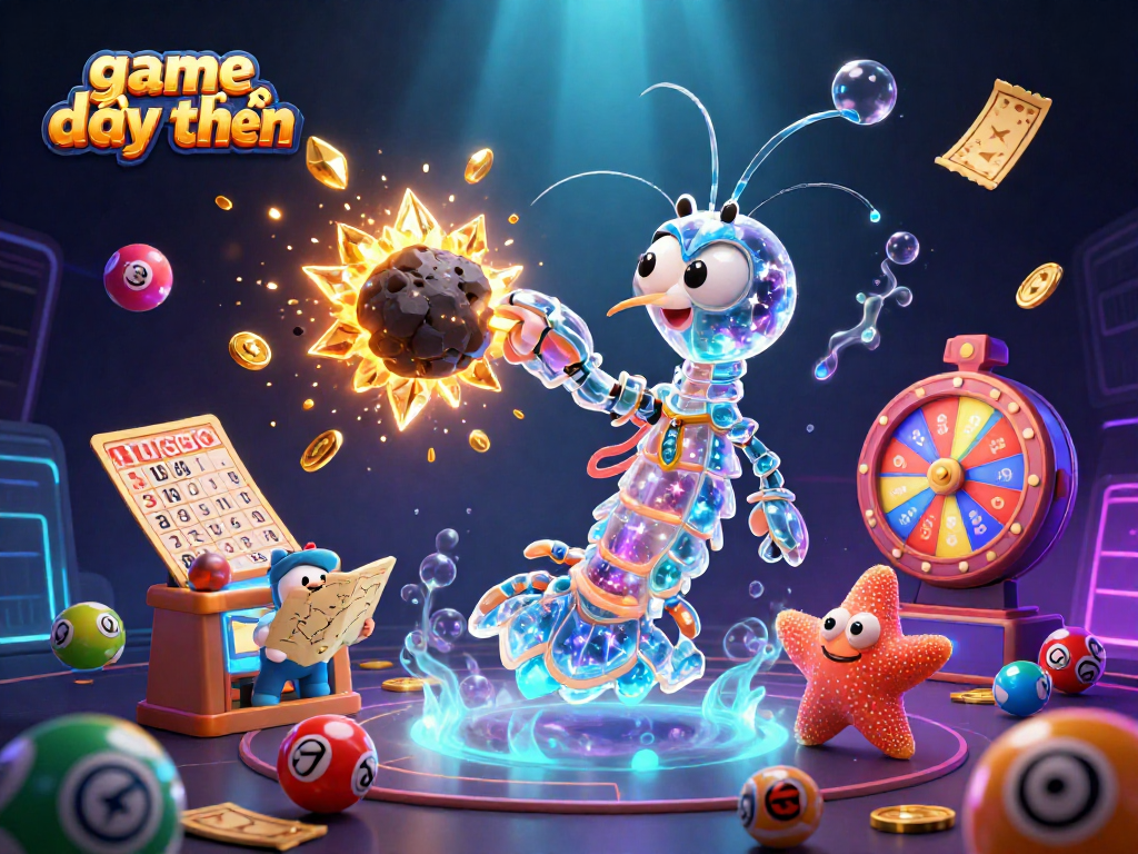 Engage with game đổi thưởng through a vibrant, dynamic casino scene filled with colorful elements.
