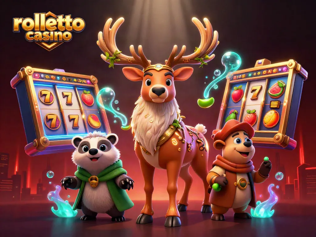 Engage with lively gaming at rolletto casino with a vibrant scene of adventure and excitement.