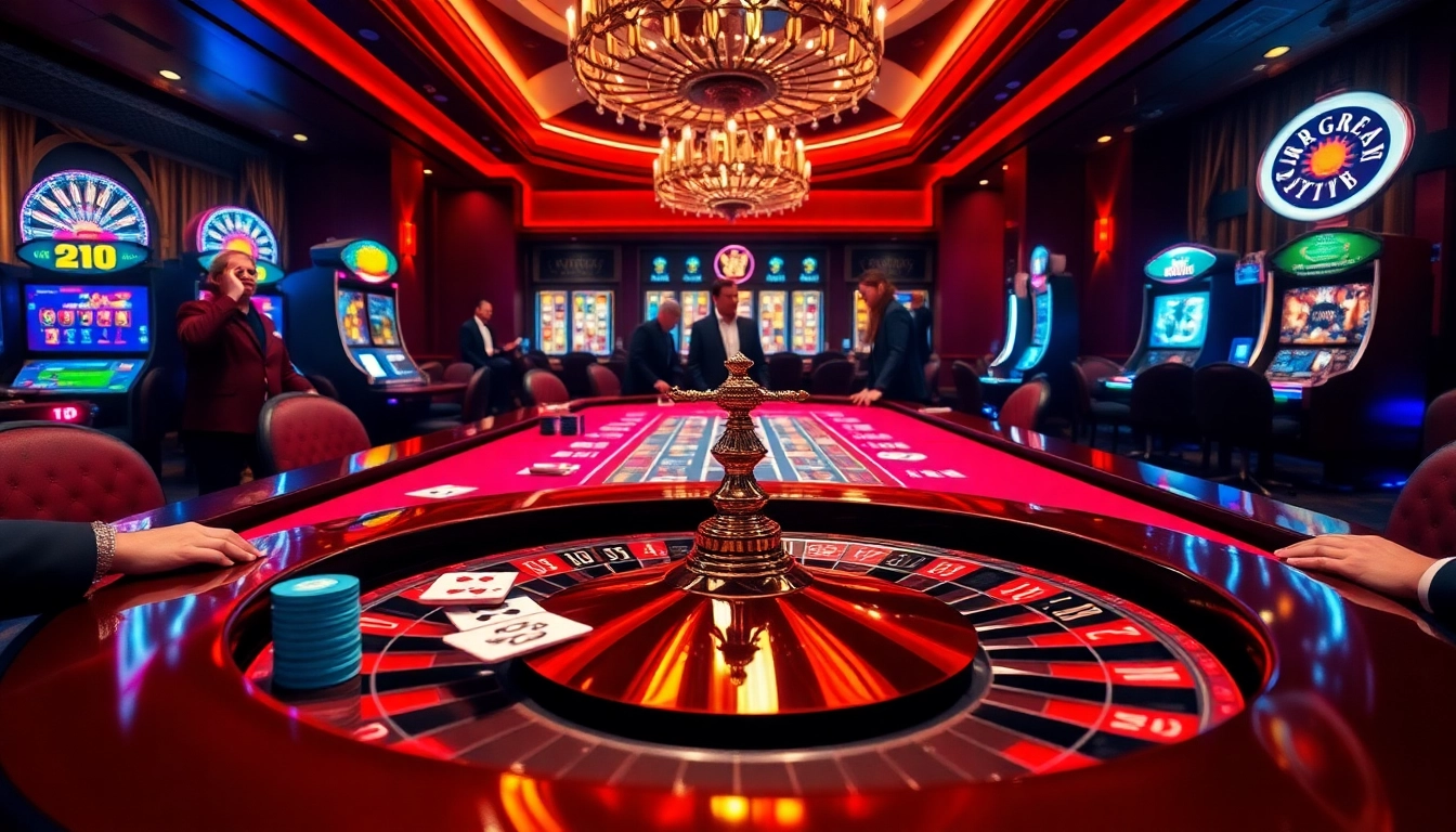 Gamblers enjoying a thrilling moment at 68VIP's upscale casino table featuring cards and chips.