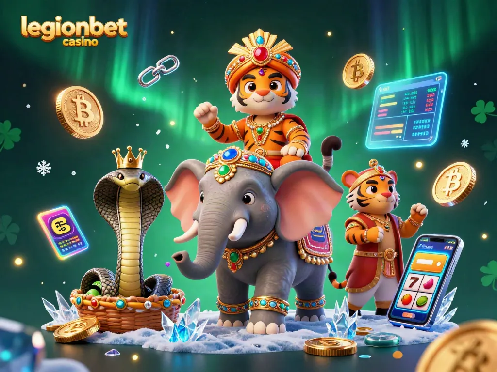 Play exciting games at legionbet casino featuring vibrant characters and crypto elements.