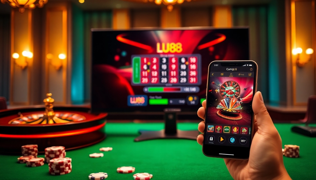 Engage with strategic gaming at trang chủ lu88 featuring a luxurious casino layout and online interface.