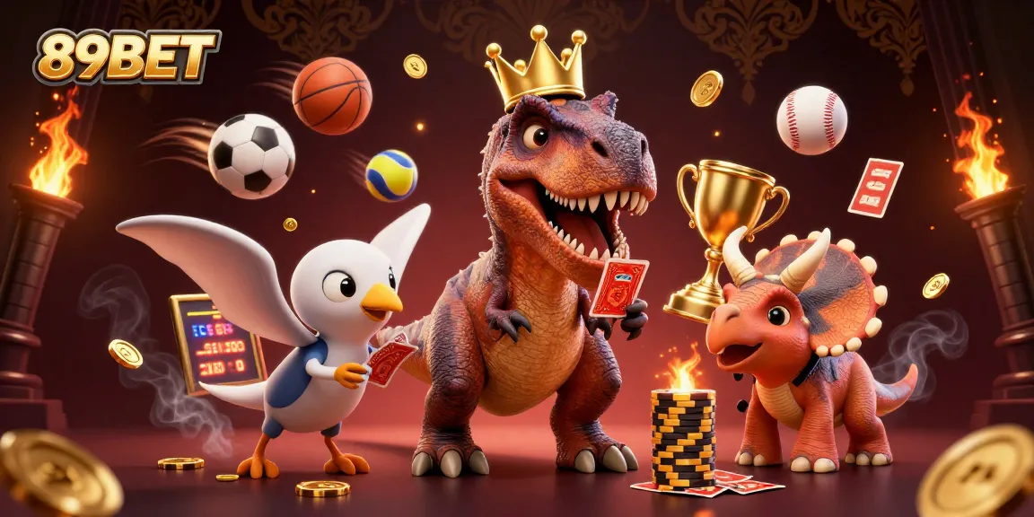 Win exciting prizes at 89BET while enjoying a vibrant 3D casino experience with animated characters.