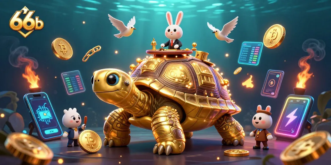 Join the adventure at 66b with a golden tortoise casino and a lively rabbit dealer!