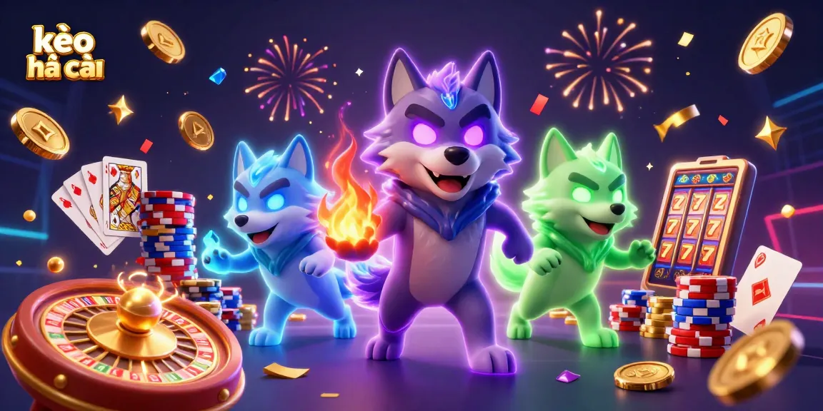 Engage with kèo nhà cái in this vibrant 3D illustration showcasing exciting gaming elements.