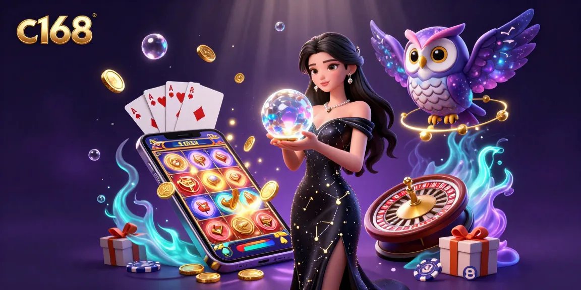 Engage with c168 and enjoy slot gaming surrounded by stellar elements and vibrant casino symbols.