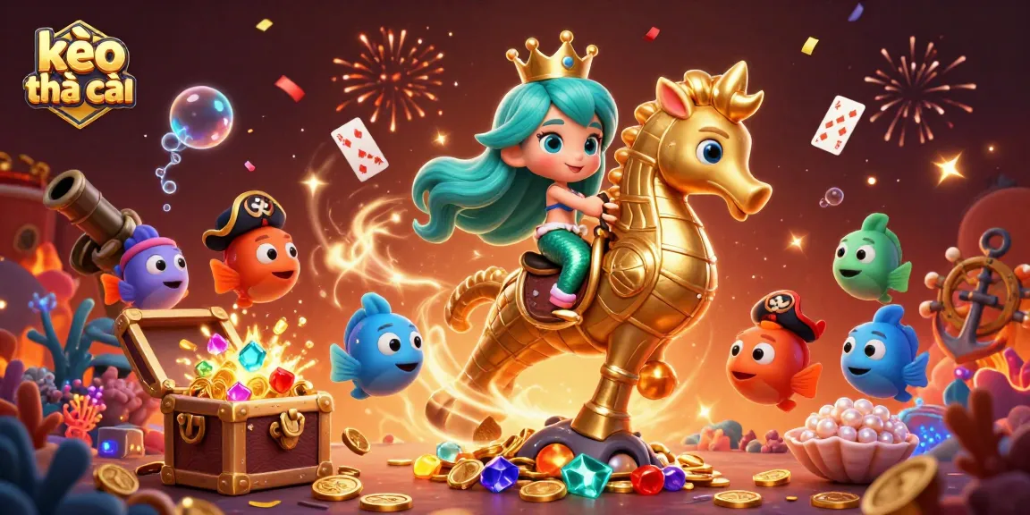 Engage in the excitement with kèo nhà cái featuring vibrant characters and underwater treasure!