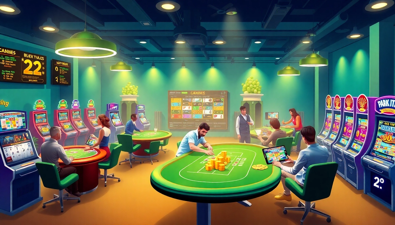 Engaging scene of online gambling platform 789b with poker, sports betting, and slots.