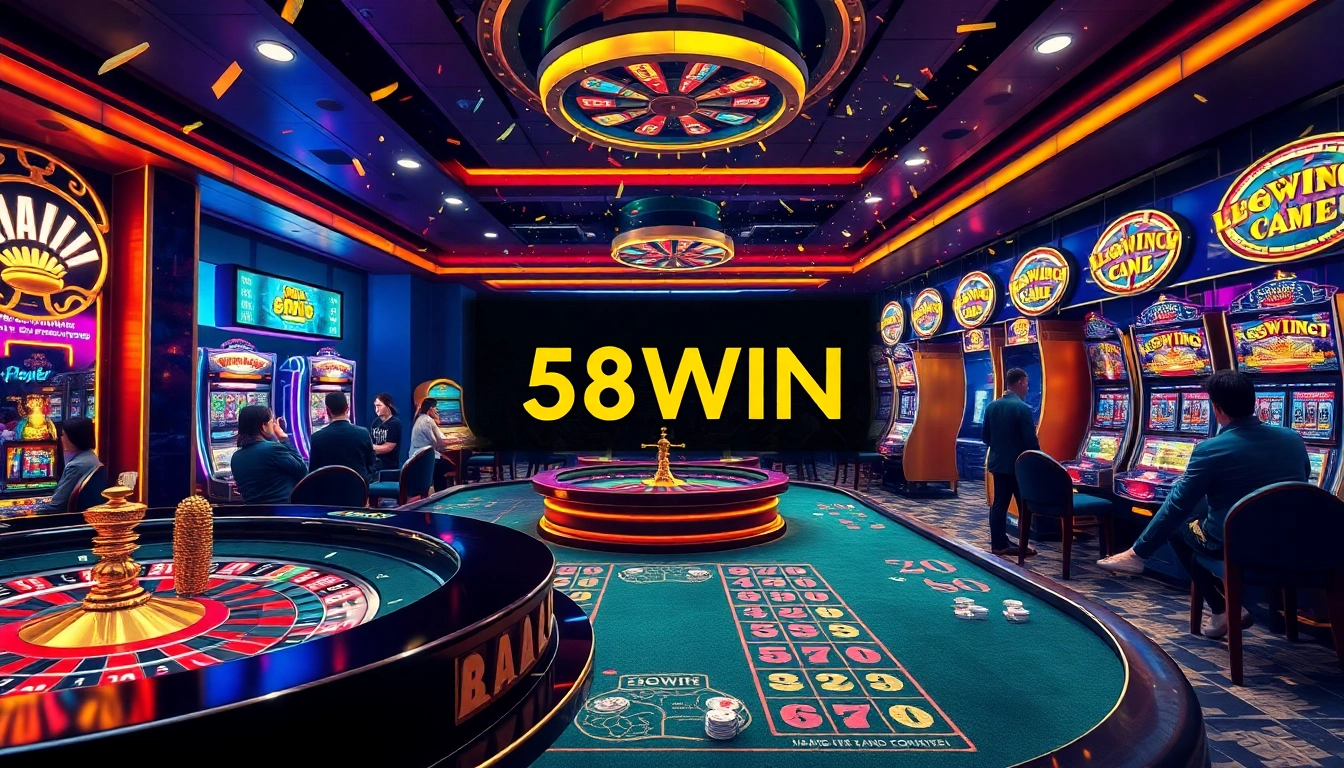 Experience the thrill of gambling with 58WIN's vibrant casino atmosphere and engaging games.
