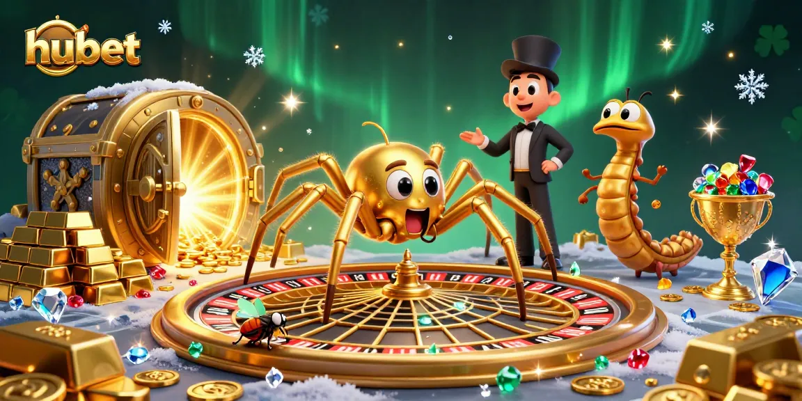 Place bets with hubet at this vibrant 3D digital casino scene featuring animated characters and rich details.