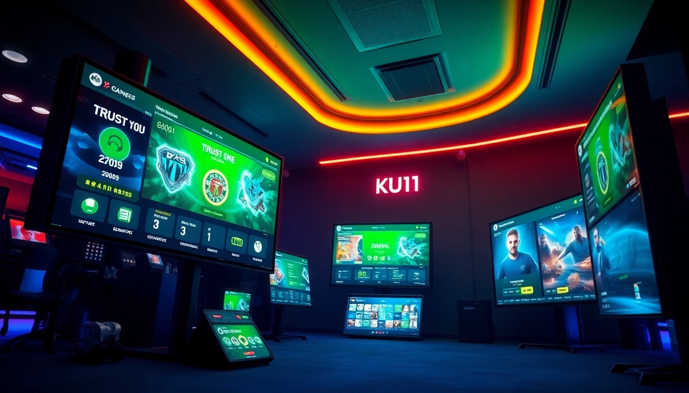 Interactive gaming interface of Ku11 showcasing vibrant online features