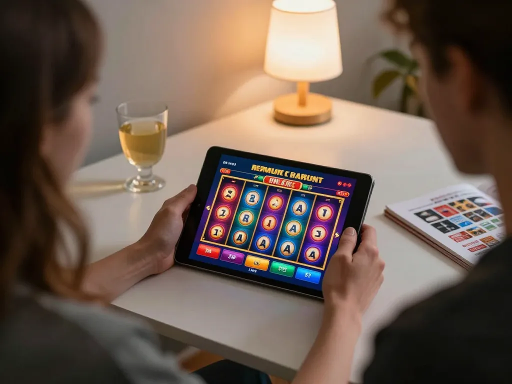 Engage with fly88 online casino slots in a cozy home setup featuring an inviting atmosphere.