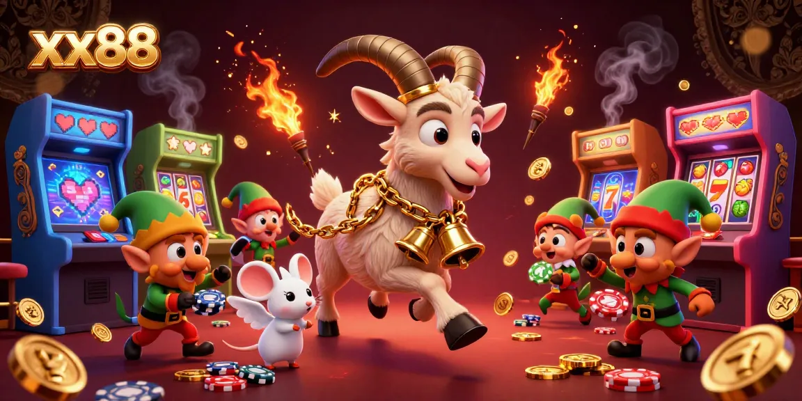 Experience the thrill of xx88 casino games with colorful characters in a vibrant, festive setting.