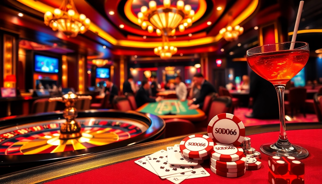 Experience the thrill of SODO66 at a luxurious casino with engaging games and vibrant atmosphere.