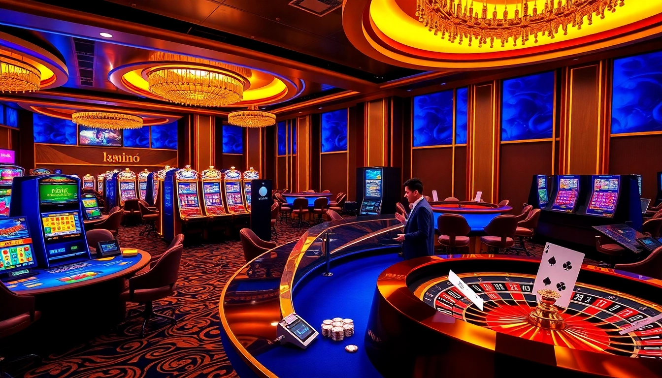 Experience the thrill of online gaming at open88 com with vibrant casino elements and engaging atmosphere.