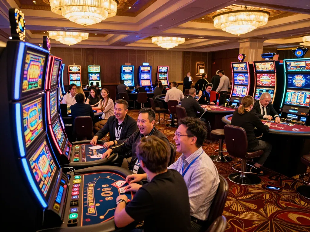Players enjoying thrilling slots at vibrant casino with https://www.bearcreekwatershed.org/macroinvertebrates lighting up the experience