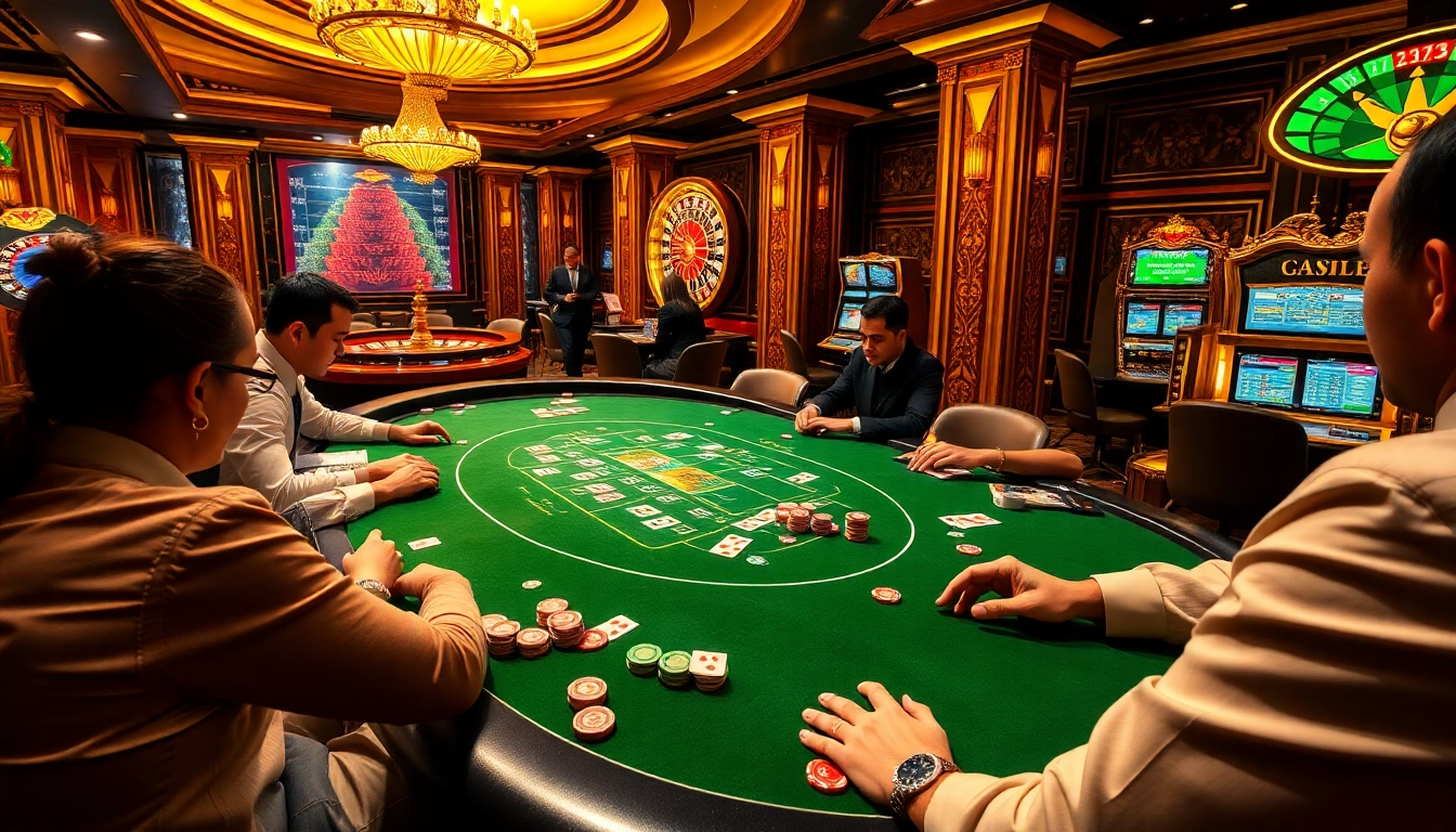 Experience the thrill of strategic play at a luxurious casino showcasing 7mcn poker games.