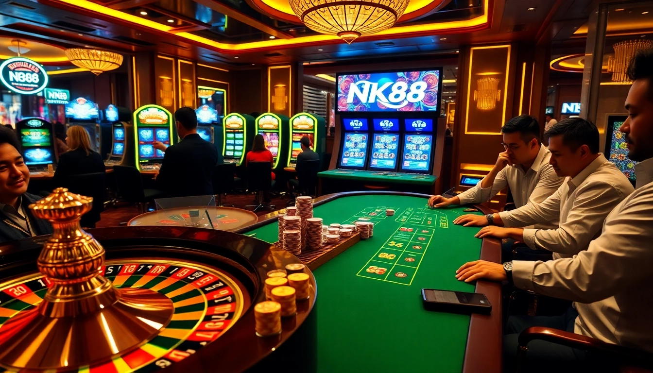 Experience thrilling games at https://nk88net.com/ as players engage in exciting casino activities.